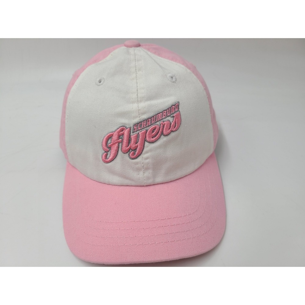 Youth Schaumburg Flyers‎ Zephyr Adjustable Hat Cap Northern League White Pink